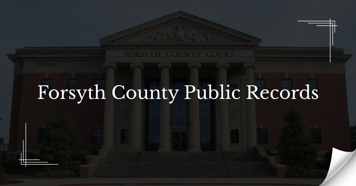 Forsyth County Public Records